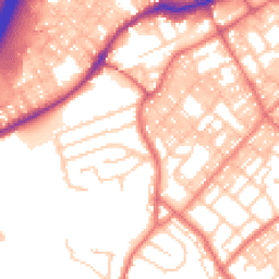 Daytime road noise heatmap for BB9 0AU