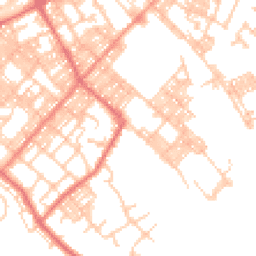 Daytime road noise heatmap for BB9 0AW
