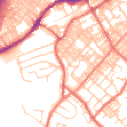 Daytime road noise heatmap for BB9 0AX