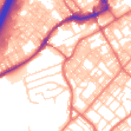 Daytime road noise heatmap for BB9 0AZ
