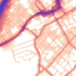 Daytime road noise heatmap for BB9 0BA