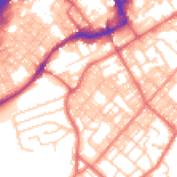 Daytime road noise heatmap for BB9 0BB