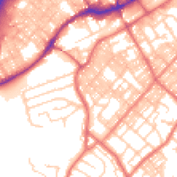 Daytime road noise heatmap for BB9 0BH