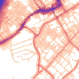 Daytime road noise heatmap for BB9 0BL