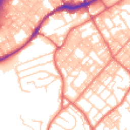 Daytime road noise heatmap for BB9 0BP