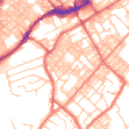 Daytime road noise heatmap for BB9 0BQ
