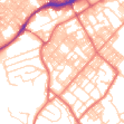 Daytime road noise heatmap for BB9 0BS