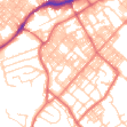 Daytime road noise heatmap for BB9 0BU