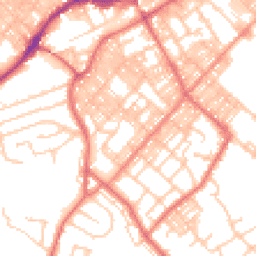 Daytime road noise heatmap for BB9 0DB