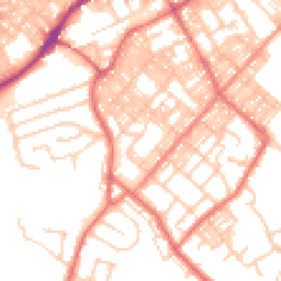 Daytime road noise heatmap for BB9 0DD