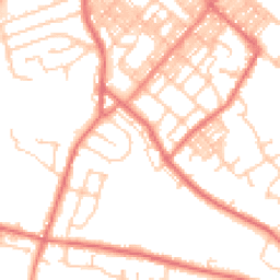 Daytime road noise heatmap for BB9 0DG