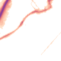 Night-time road noise heatmap for BB9 0DL