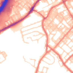 Daytime road noise heatmap for BB9 0DS
