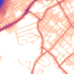 Daytime road noise heatmap for BB9 0DT