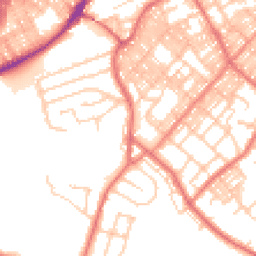 Daytime road noise heatmap for BB9 0DX