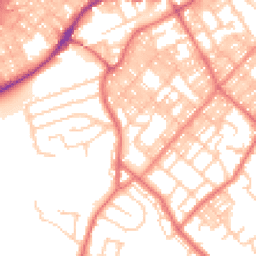 Daytime road noise heatmap for BB9 0DY