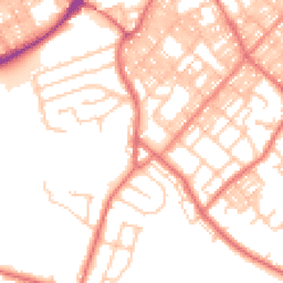 Daytime road noise heatmap for BB9 0ED