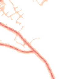 Daytime road noise heatmap for BB9 0ET