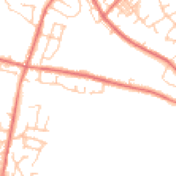 Daytime road noise heatmap for BB9 0HL