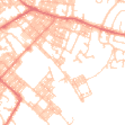 Daytime road noise heatmap for BB9 0LB