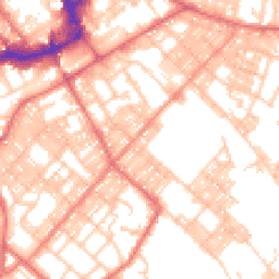 Daytime road noise heatmap for BB9 0NA