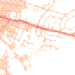Daytime road noise heatmap for BB9 0NU