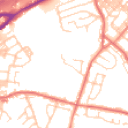 Daytime road noise heatmap for BB9 0PR