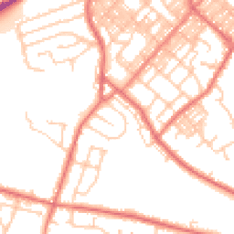 Daytime road noise heatmap for BB9 0QD