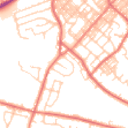 Daytime road noise heatmap for BB9 0QE