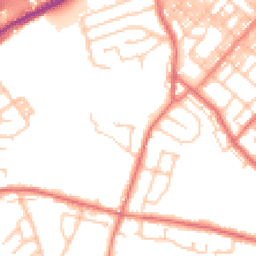 Daytime road noise heatmap for BB9 0QG