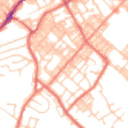 Daytime road noise heatmap for BB9 0QR
