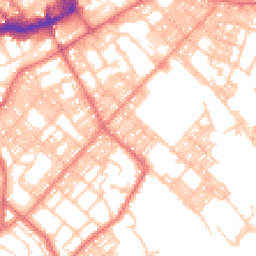 Daytime road noise heatmap for BB9 0SJ
