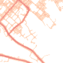 Daytime road noise heatmap for BB9 0SY