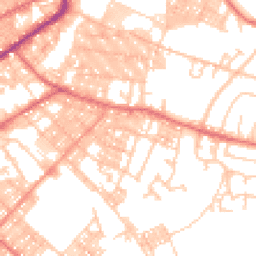 Daytime road noise heatmap for BB9 0TW