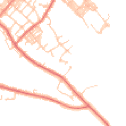 Daytime road noise heatmap for BB9 0UA