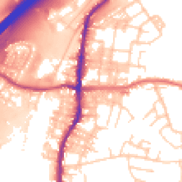 Daytime road noise heatmap for BB9 5AE