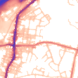 Daytime road noise heatmap for BB9 5BF