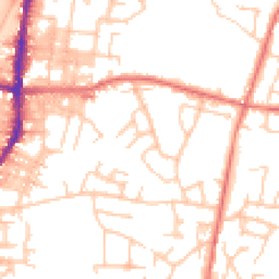 Daytime road noise heatmap for BB9 5BS
