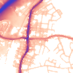 Daytime road noise heatmap for BB9 5DP