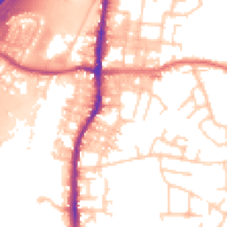 Daytime road noise heatmap for BB9 5EA