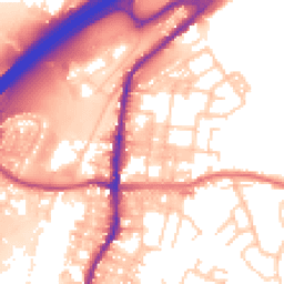Daytime road noise heatmap for BB9 5HJ
