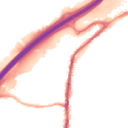 Night-time road noise heatmap for BB9 5NH