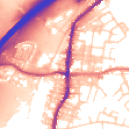 Daytime road noise heatmap for BB9 5PE