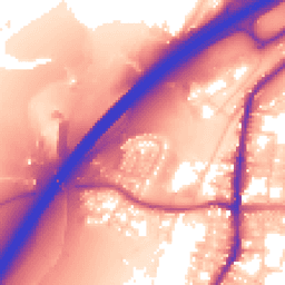 Daytime road noise heatmap for BB9 5QA
