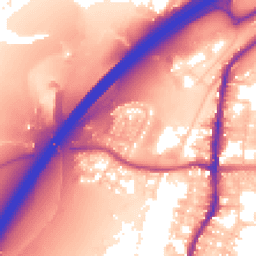Daytime road noise heatmap for BB9 5QB