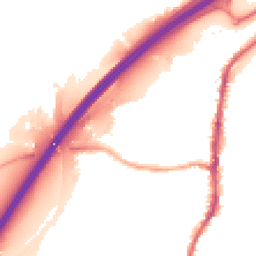 Night-time road noise heatmap for BB9 5QB