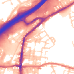 Daytime road noise heatmap for BB9 5RB