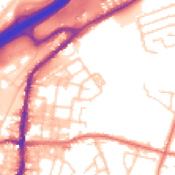 Daytime road noise heatmap for BB9 5RX