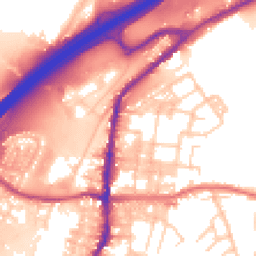 Daytime road noise heatmap for BB9 5SE