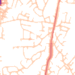 Daytime road noise heatmap for BB9 5TA